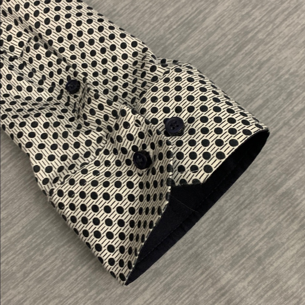DESOTO Casual Kent Monochrome Geometric Shirt - Picture 8 of 11